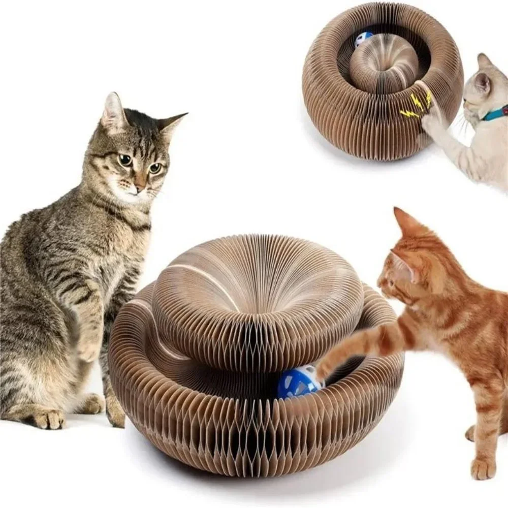 Cat Claw Board Foldable Cat Scratch Board & Cat Wheel funy Scratching board